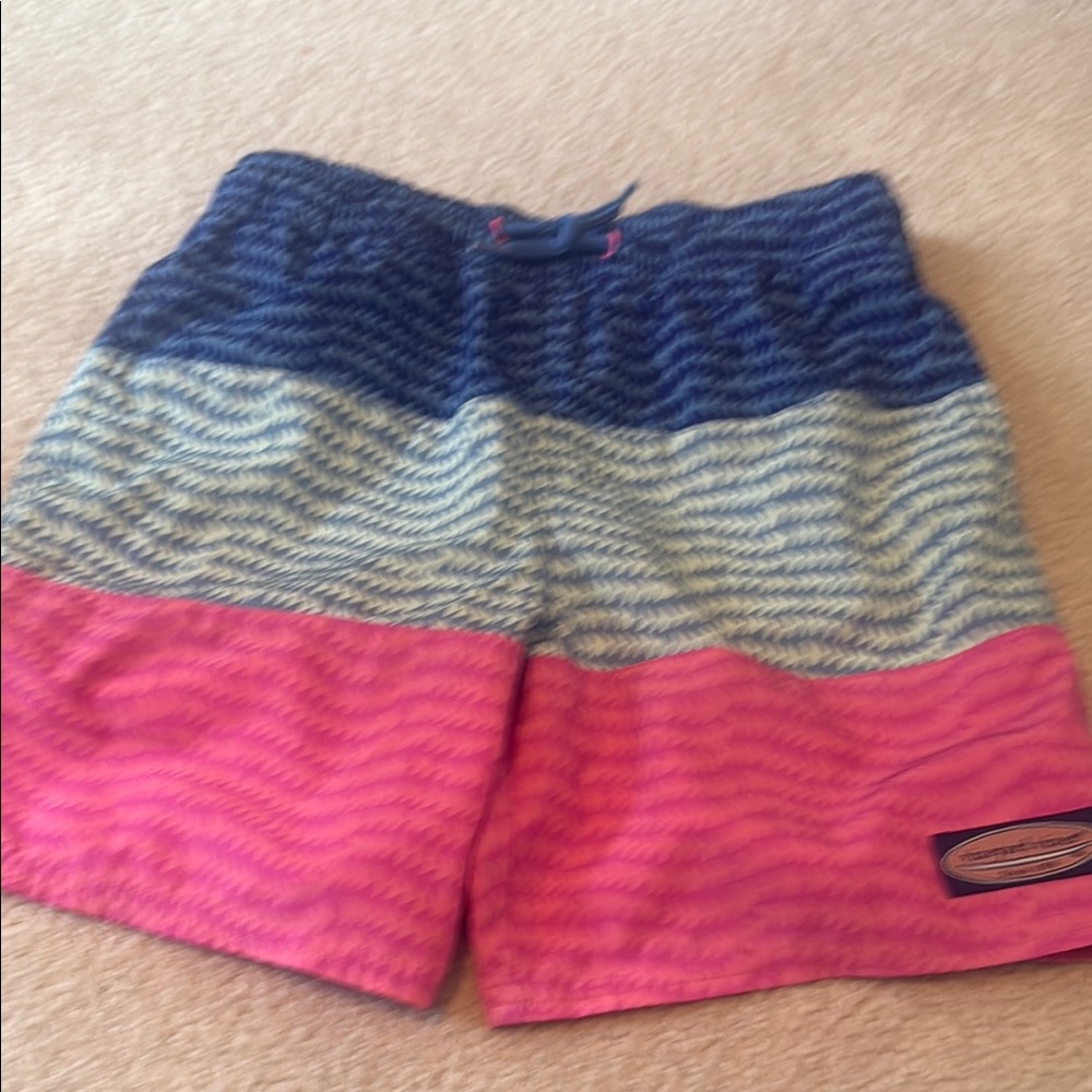 Vineyard Vines Kids Swim Trunks - Blue and Pink